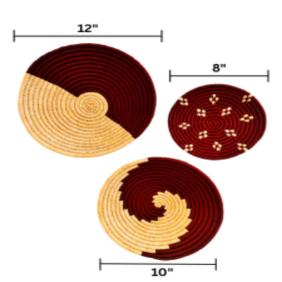 Sabai Grass Wall Plates | Set of 3 – Wall Decor on Brown Living™. SKU: C0_sab_00044. Img 22.