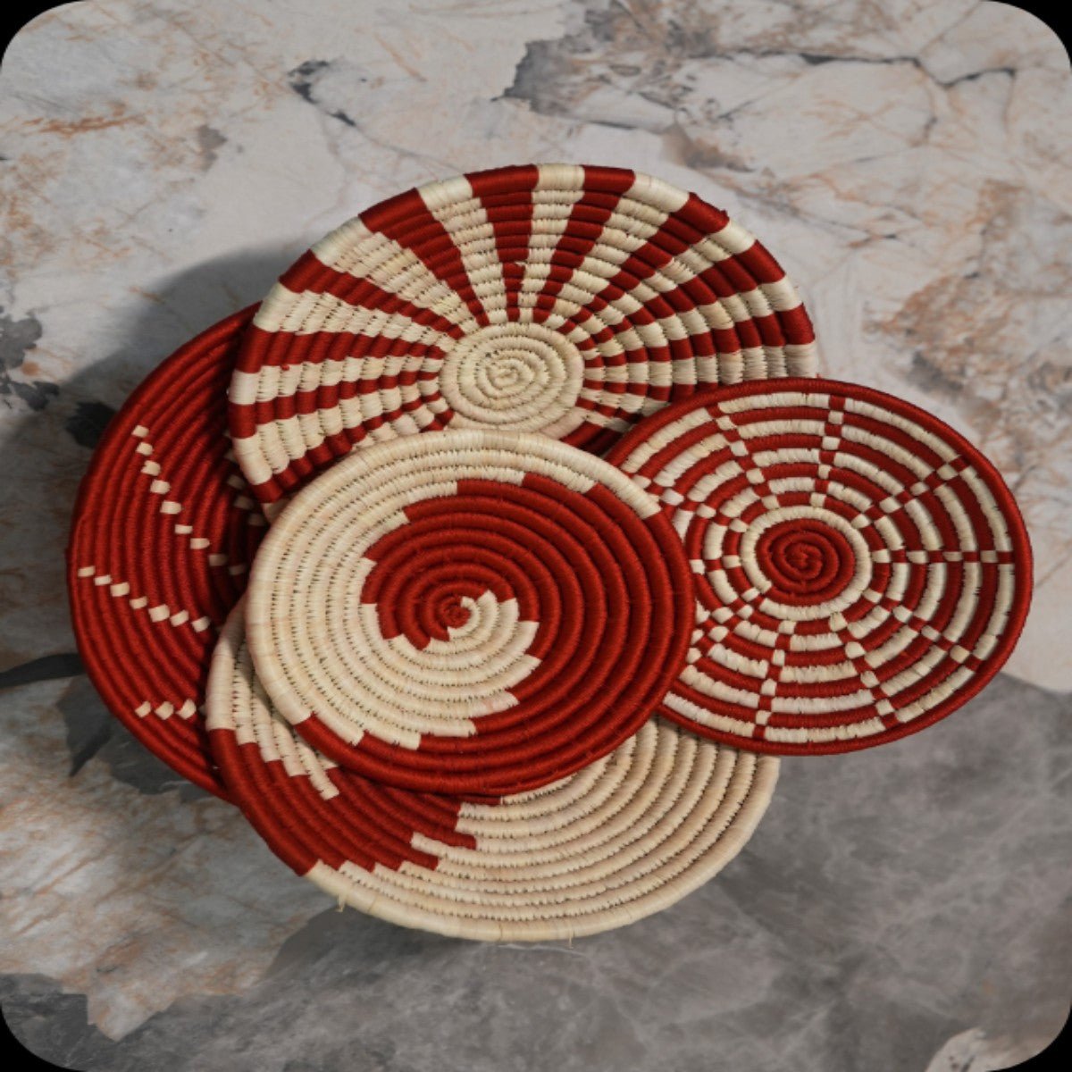 Sabai Grass Wall Plates | Set of 5 – Wall Decor on Brown Living™. SKU: C0_sab_00042. Img 2.