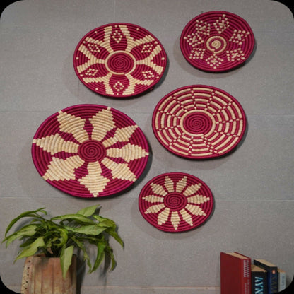 Sabai Grass Wall Plates | Set of 5 – Wall Decor on Brown Living™. SKU: C0_sab_00039. Img 8.