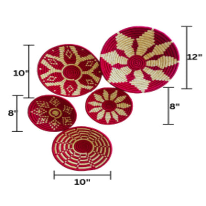 Sabai Grass Wall Plates | Set of 5 – Wall Decor on Brown Living™. SKU: C0_sab_00006 - n. Img 15.