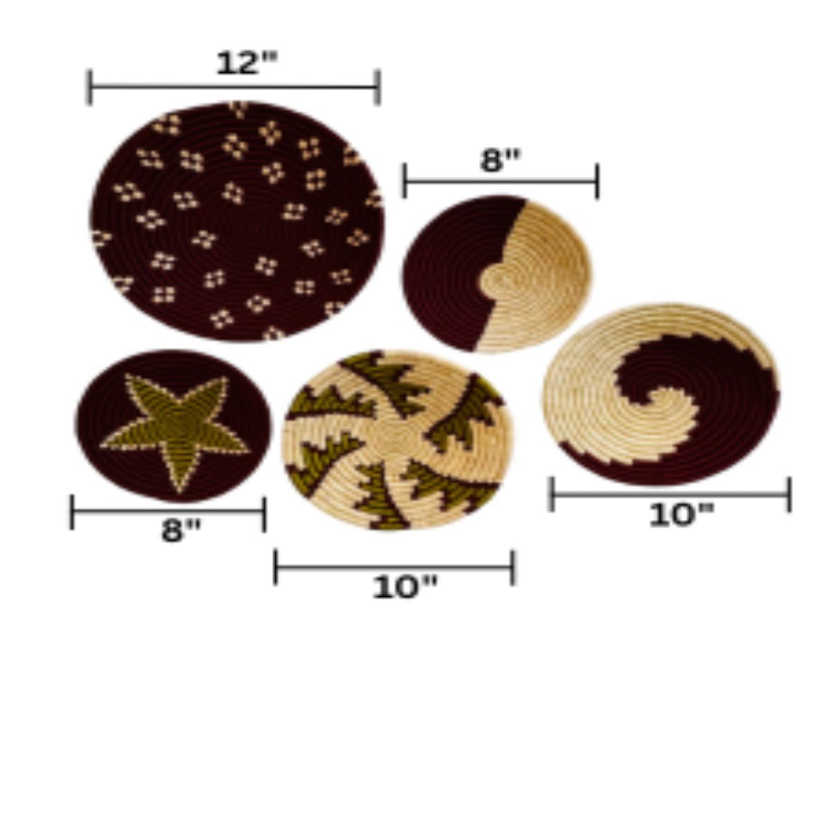 Sabai Grass Wall Plates | Set of 5 – Wall Decor on Brown Living™. SKU: C0_sab_00006 - n. Img 14.