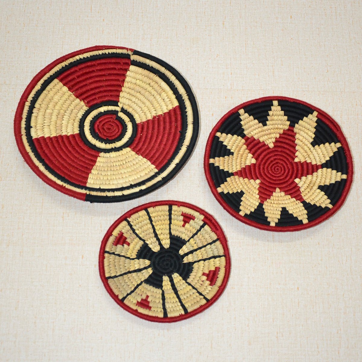 Sabai Wall Baskets – Home Decor by DHARINI available on Brown Living™. Maroon Black . SKU: SBWBAS024A. Img 3.
