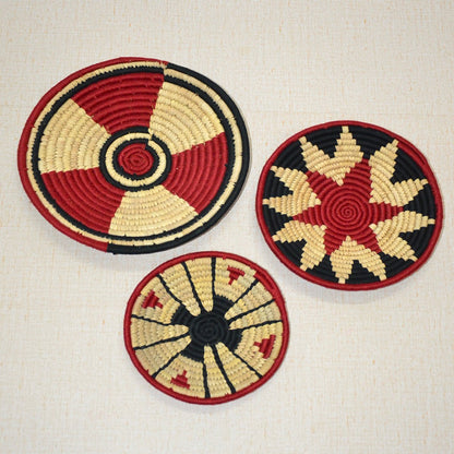 Sabai Wall Baskets – Home Decor by DHARINI available on Brown Living™. Maroon Black . SKU: SBWBAS024A. Img 3.