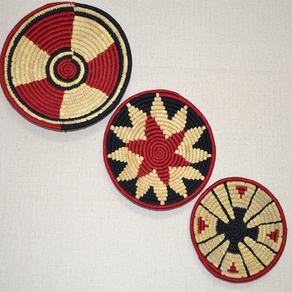 Sabai Wall Baskets – Home Decor by DHARINI available on Brown Living™. Maroon Black . SKU: SBWBAS024A. Img 2.