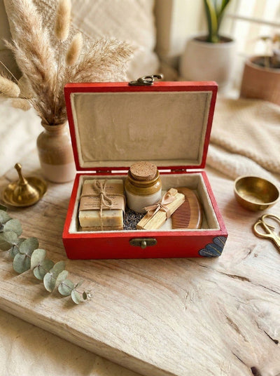 Sacred Bird Gond Art Utility Box | Handcrafted Decorative Storage – Home Decor on Brown Living™. SKU: GDBPSBMDMC02. Img 2.