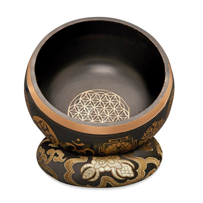 Sacred Mantra Bowls - 35 Inches - Blue – Musical Instruments by Sarveda available on Brown Living™. . SKU: MI - SB - P - BK - 3.5. Img 3.