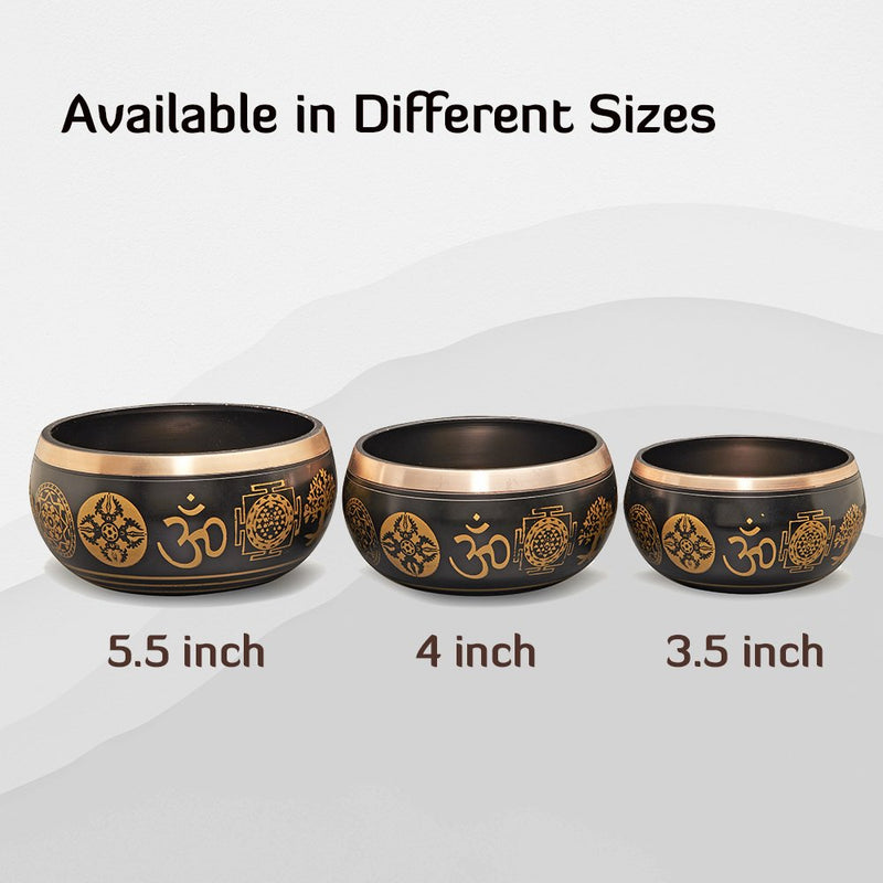 Sacred Mantra Bowls - 35 Inches - Blue | Verified Sustainable by Brown Living™