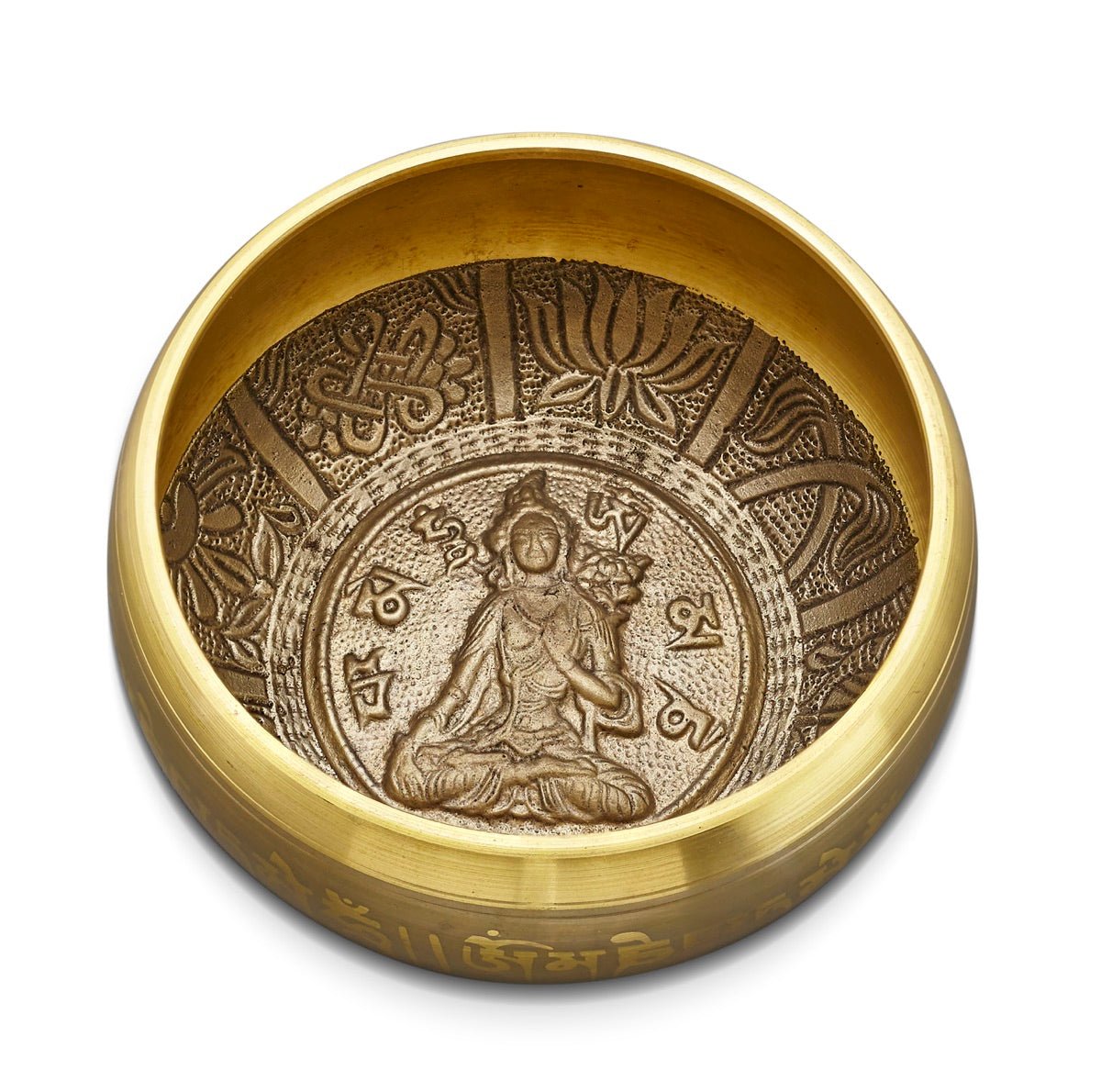 Sacred Mantra Bowls - 4 Inches - Gold | Verified Sustainable by Brown Living™