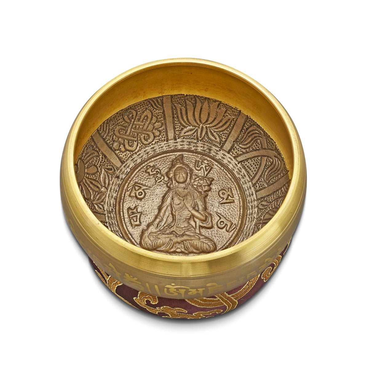 Sacred Mantra Bowls - 4 Inches - Gold | Verified Sustainable by Brown Living™