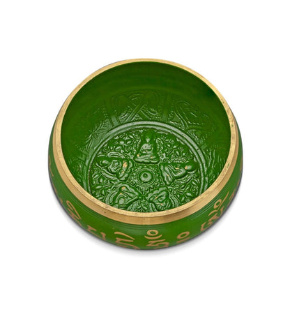 Sacred Mantra Bowls - 4 Inches - Green | Verified Sustainable by Brown Living™