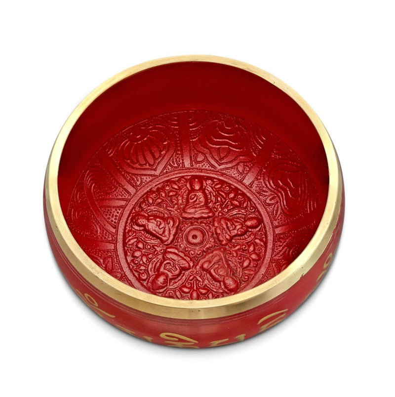 Sacred Mantra Bowls - 4 Inches - Red | Verified Sustainable Musical Instruments on Brown Living™