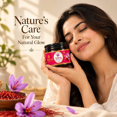 Saffron Face Butter for Skin Hydration and Glow – Face Moisturizer on Brown Living™. SKU: ch02-50g. Img 7.