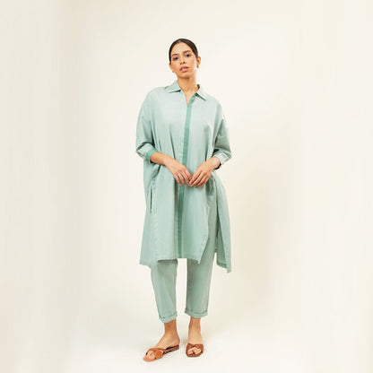 Sage Green Blake - Upcycled Cotton Tunic | Verified Sustainable by Brown Living™