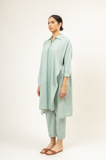 Sage Green Blake - Upcycled Cotton Tunic | Verified Sustainable by Brown Living™