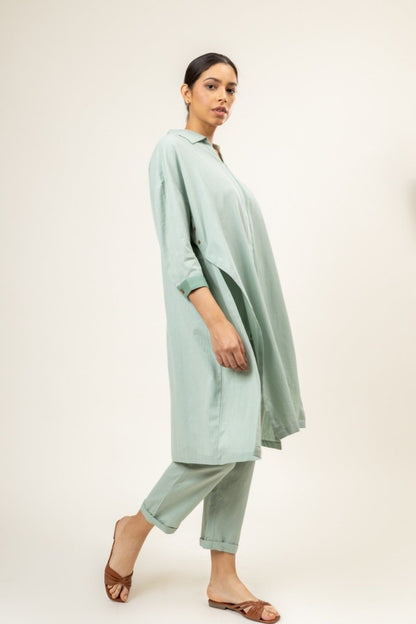 Sage Green Blake - Upcycled Cotton Tunic | Verified Sustainable by Brown Living™