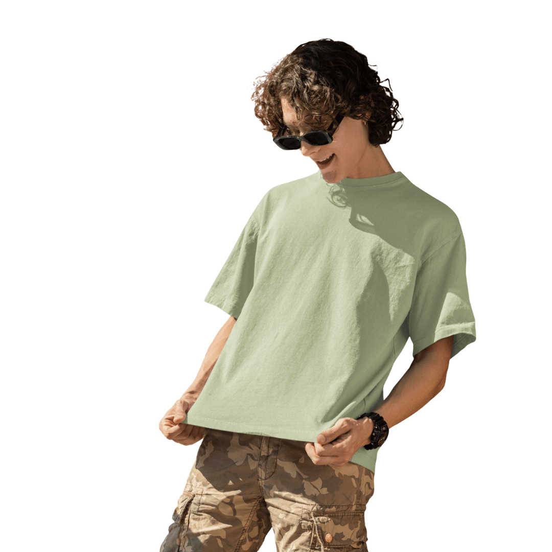 Sage Green | Hemp T-Shirt | Unisex – Mens T-Shirt on Brown Living™. SKU: SageGreen-S. Img 1.