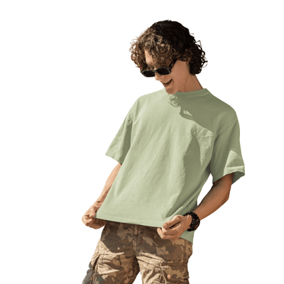 Sage Green | Hemp T-Shirt | Unisex – Mens T-Shirt on Brown Living™. SKU: SageGreen-S. Img 1.
