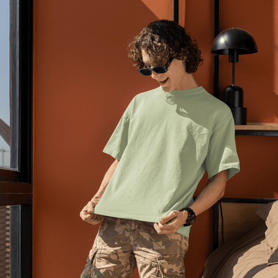 Sage Green | Hemp T-Shirt | Unisex – Mens T-Shirt on Brown Living™. SKU: SageGreen-S. Img 8.