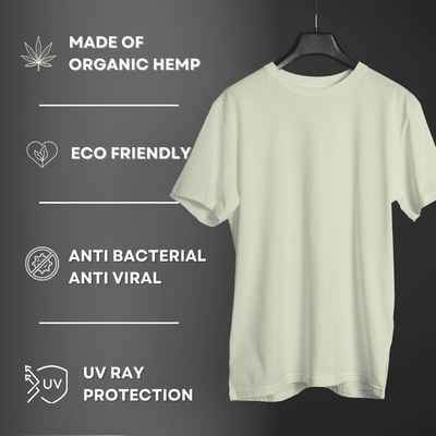 Sage Green | Hemp T-Shirt | Unisex – Mens T-Shirt on Brown Living™. SKU: SageGreen-S. Img 7.