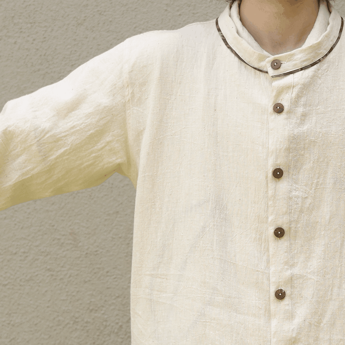 Sagwan Unisex Jacket | Sustainable Everyday Layering Essential – Mens Jacket on Brown Living™. SKU: 5GA00007. Img 4.