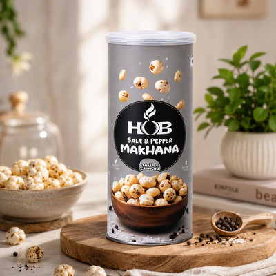Salt & Pepper Makhana 60g | Roasted Fox Nuts Healthy Snack – Healthy Snacks on Brown Living™. SKU: HGE0001. Img 1.