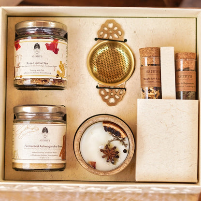 Samādhāna Gift Box - Relaxation & Wellness Collection – Gift Giving on Brown Living™. SKU: Samad_500gms. Img 2.