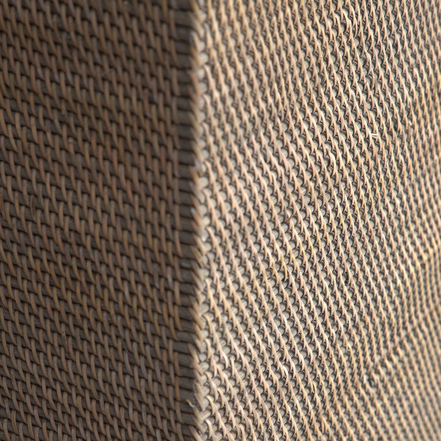 Samara Grey Rattan Basket with Lining – Handmade Storage – Home Decor on Brown Living™. SKU: SamaraBasketwithlining. Img 3.