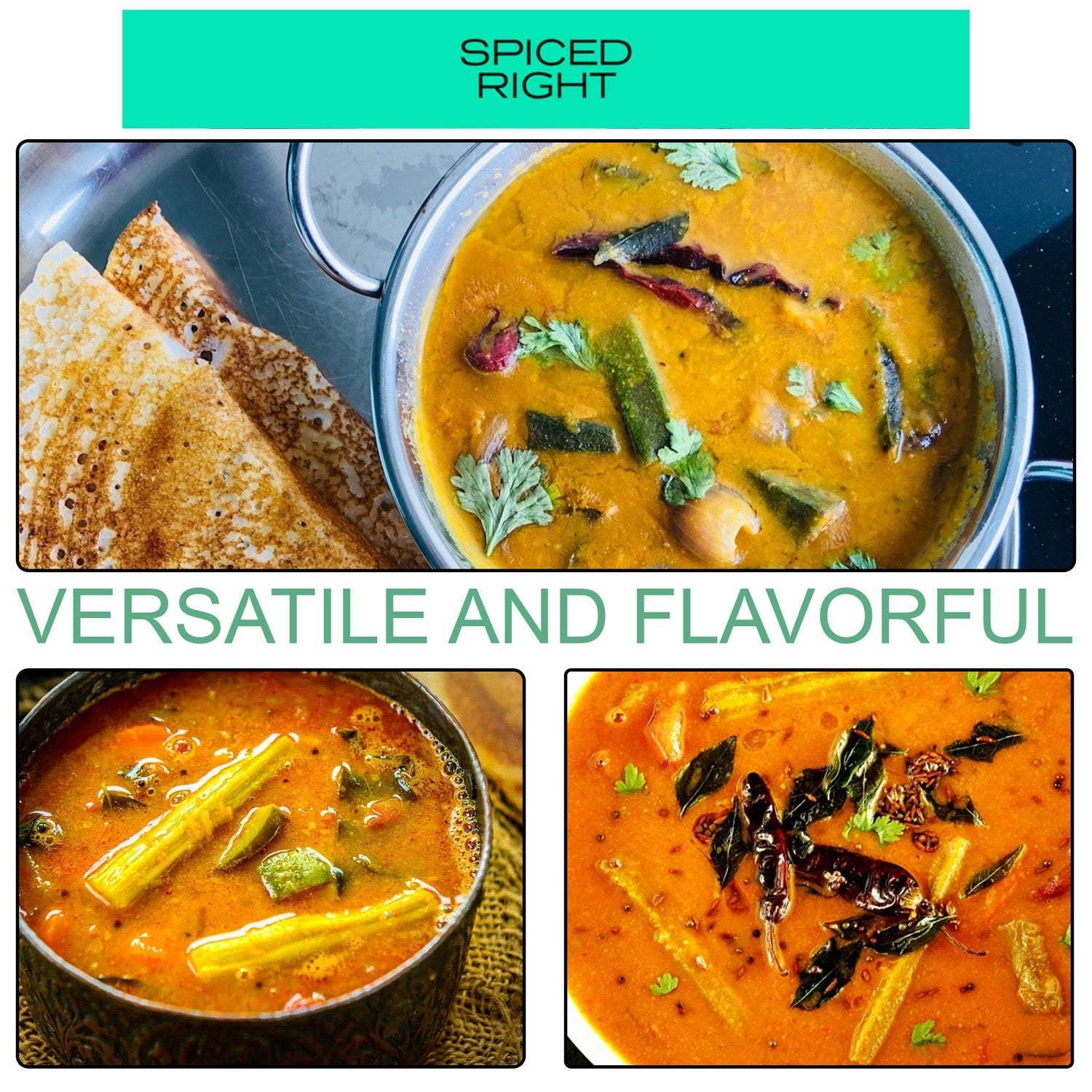 Sambar Masala - Authentic Tamil Nadu Blend, No Fillers – Seasonings & Spices on Brown Living™. SKU: SRSM. Img 8.