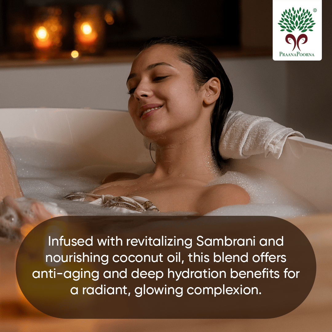 Sambrani resin infused Aroma Oil 100ml – Body Oil on Brown Living™. SKU: 133-08242-praanapoorna-SKUB8. Img 6.