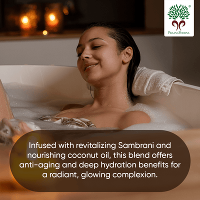 Sambrani resin infused Aroma Oil 100ml – Body Oil on Brown Living™. SKU: 133-08242-praanapoorna-SKUB8. Img 6.