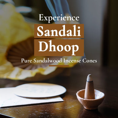 Sandali Dhoop - Pure Sandalwood Incense Cones – Candles & Fragrances on Brown Living™. SKU: BFD04. Img 7.