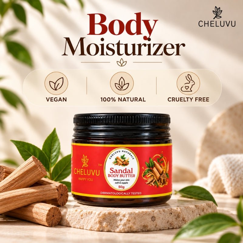 Sandalwood Body Butter for Deep Skin Moisturisation - 50g – Body Butter on Brown Living™. SKU: CS-03. Img 2.