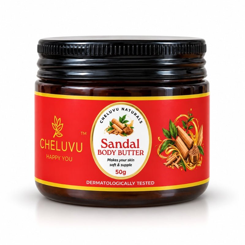 Sandalwood Body Butter for Deep Skin Moisturisation - 50g – Body Butter on Brown Living™. SKU: CS-03. Img 1.