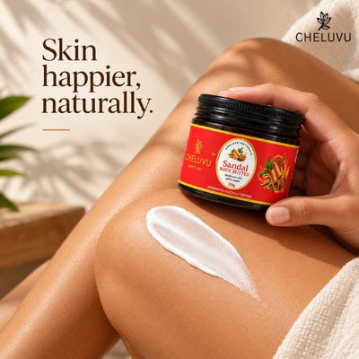 Sandalwood Body Butter for Deep Skin Moisturisation - 50g – Body Butter on Brown Living™. SKU: CS-03. Img 3.