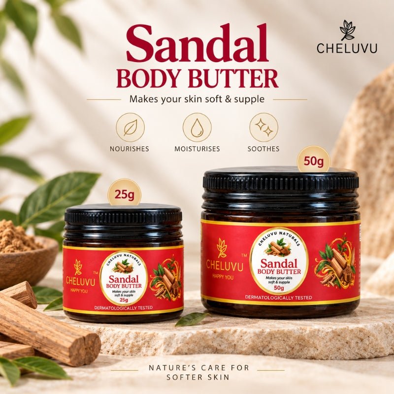 Sandalwood Body Butter for Deep Skin Moisturisation - 50g – Body Butter on Brown Living™. SKU: CS-03. Img 7.