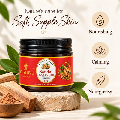 Sandalwood Body Butter for Deep Skin Moisturisation - 50g – Body Butter on Brown Living™. SKU: CS-03. Img 5.