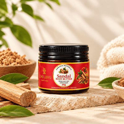 Sandalwood Body Butter for Deep Skin Moisturisation – Body Butter on Brown Living™. SKU: CH-SBB-0150G_25u9. Img 9.