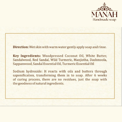 Sandalwood Botanical Soap – Soap by Manah Handmade Soap available on Brown Living™. . SKU: MSS1. Img 2.