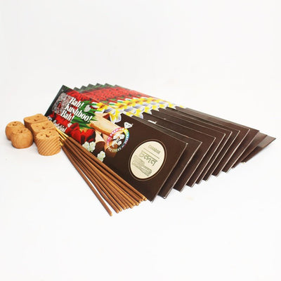 Sandalwood / Chandan Bah Kushboo Bah Premium Sensorial Aromatic Incense Sticks (10 Packs = 200+ Sticks) – Pooja Needs on Brown Living™. SKU: PK - INS - CHN - 250G. Img 6.