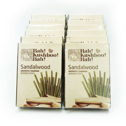 Sandalwood / Chandan Incense Sticks | 900 Gram (12 Packs X 75 g) | Verified Sustainable by Brown Living™