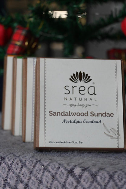 Sandalwood Sundae Handmade Soap 120g | Natural Bath Bar – Body Soap on Brown Living™. SKU: SN-CP-SS-120. Img 2.