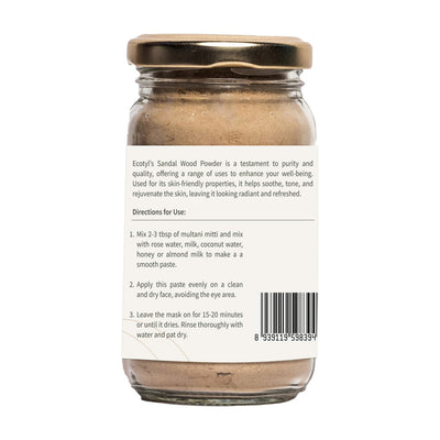 Natural Sandalwood Powder | Skin Brightening & Pore Cleansing - 100g – Body Bathing Powder on Brown Living™. SKU: EEFSPSJR150. Img 6.