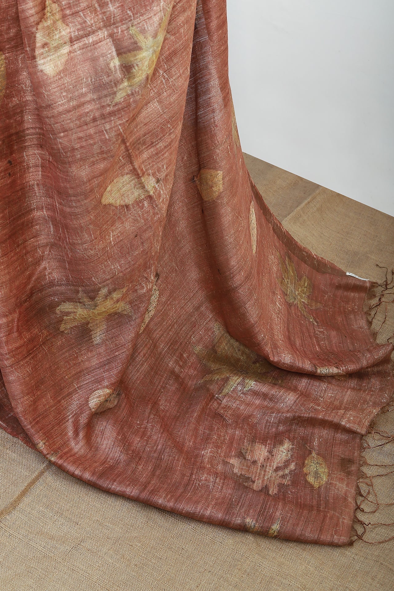 Sandstone Drape Matka Silk Saree for Women – Womens Saree on Brown Living™. SKU: MTS3. Img 3.