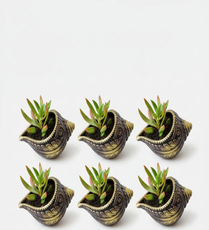 Sankh Planter 5 Inch | Decorative Terracotta Indoor & Outdoor Pot – Home & Garden on Brown Living™. SKU: PL15-6. Img 12.