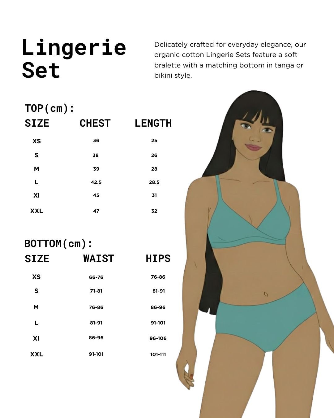 Sapphire Cotton Lingerie Set – Womens Underwear on Brown Living™. SKU: 008AMORA-TangaTealSpltrAOP-XS. Img 5.