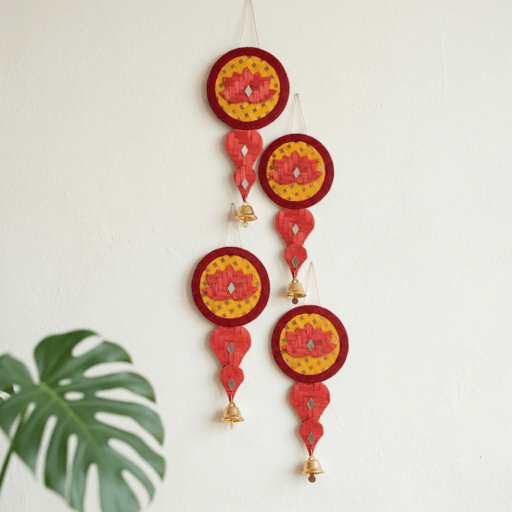 Saroj Handcrafted Bamboo Hanging- Set of 2 – Home Decor on Brown Living™. SKU: HG-2388. Img 4.