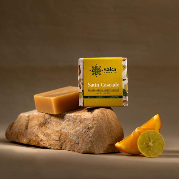 Satin Cascade | Handmade Orange & Lemon Conditioner Bar (120gm) | Verified Sustainable by Brown Living™