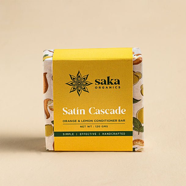 Satin Cascade | Handmade Orange & Lemon Conditioner Bar (120gm) | Verified Sustainable Hair Conditioner on Brown Living™