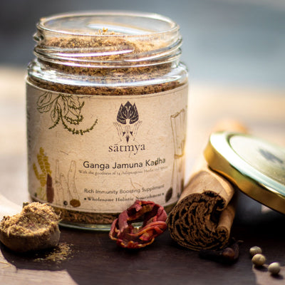 Ganga Jamuna Kadha - Immunity Supplements – Health & Energy Drinks on Brown Living™. SKU: Ganga_100gms996. Img 2.