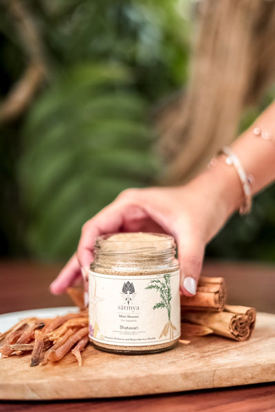 Ayurvedic Shatavari Powder for Wellness – Health & Energy Drinks on Brown Living™. SKU: Shata_100gms991. Img 2.